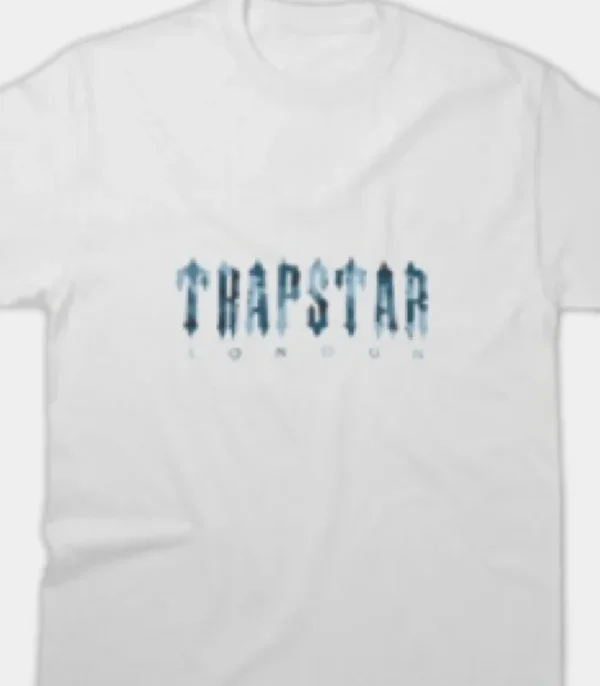 T-shirt Trapstar Esstional Bianca-Blu