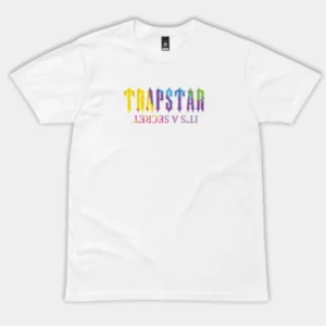 T-shirt bianca con motivo di pittura segreta di Trapstar