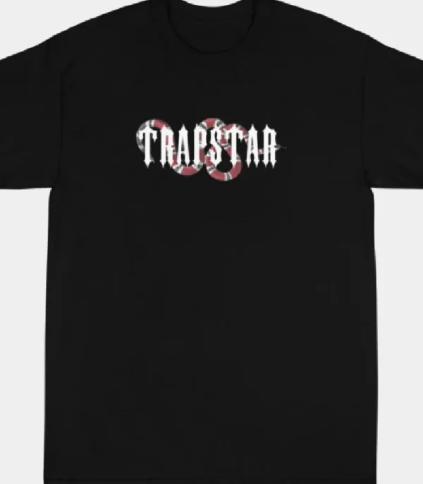 T-shirt nera di Trapstar con serpente