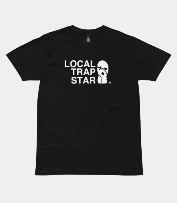 T-shirt nera locale di Trapstar